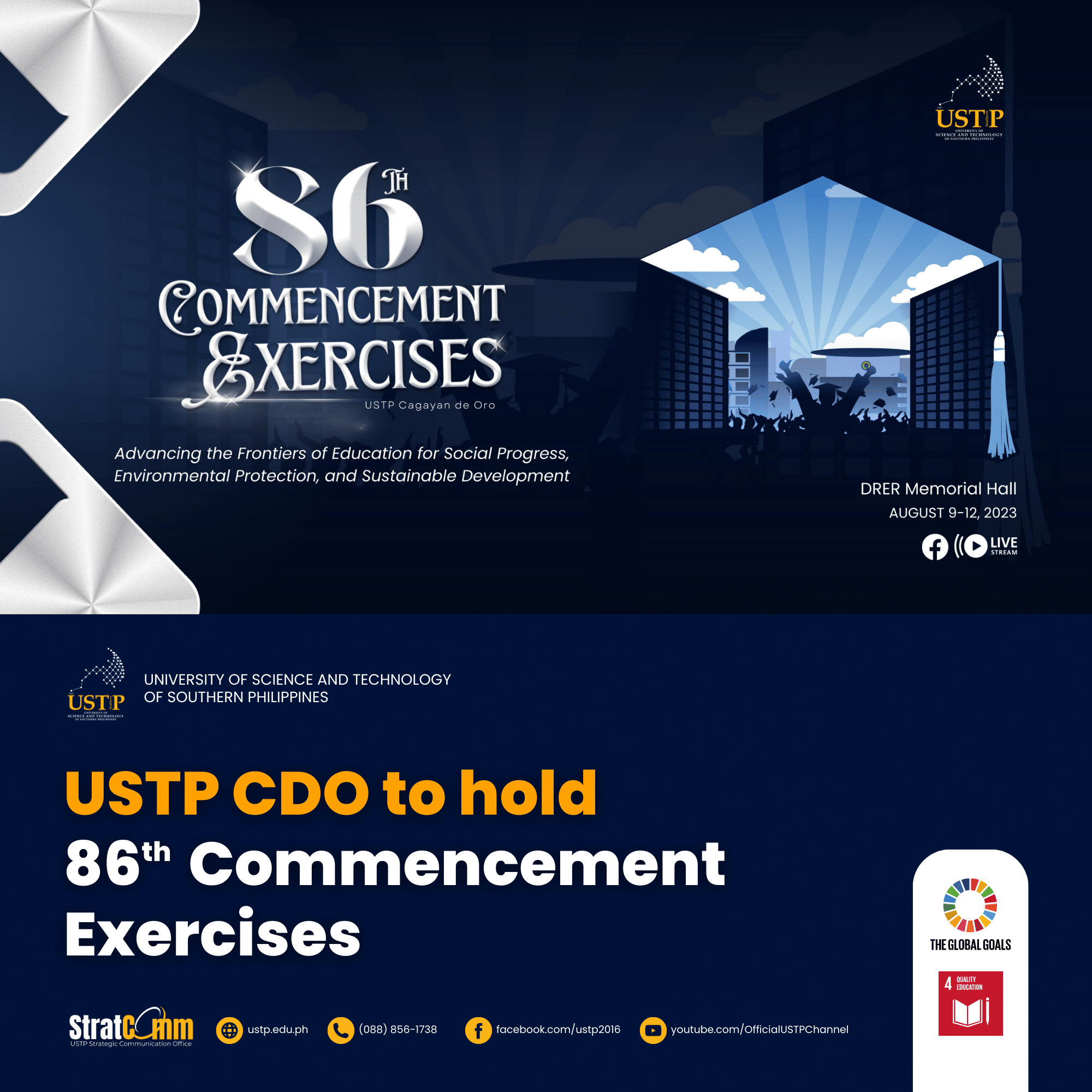 USTP CDO To Hold 86th Commencement Exercises University Of Science