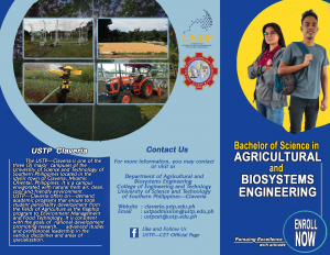 BACHELOR OF SCIENCE IN AGRICULTURAL AND BIOSYSTEMS ENGINEERING ...