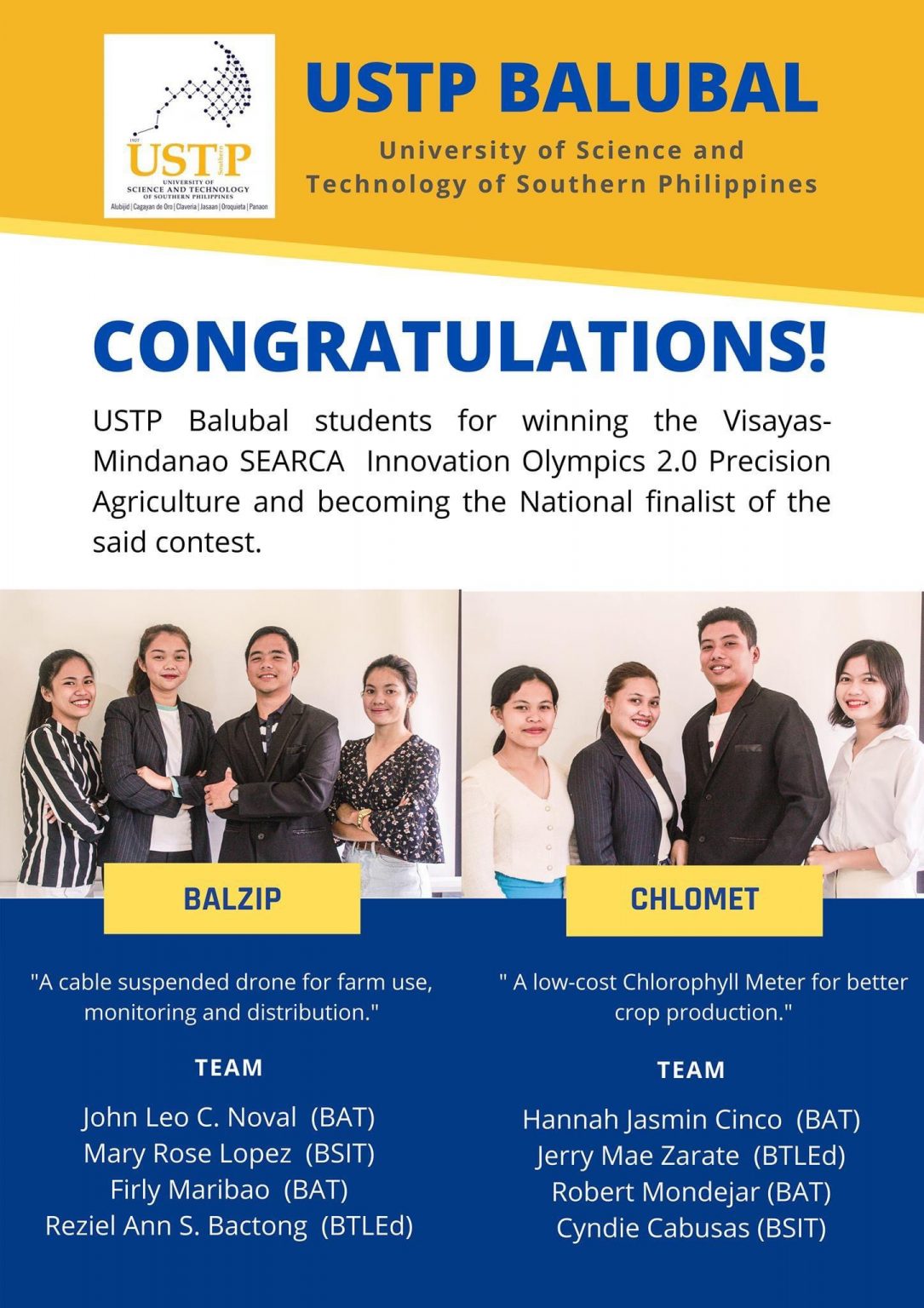 Young Innovators of USTP Balubal Win in Visayas-Mindanao Innovation ...