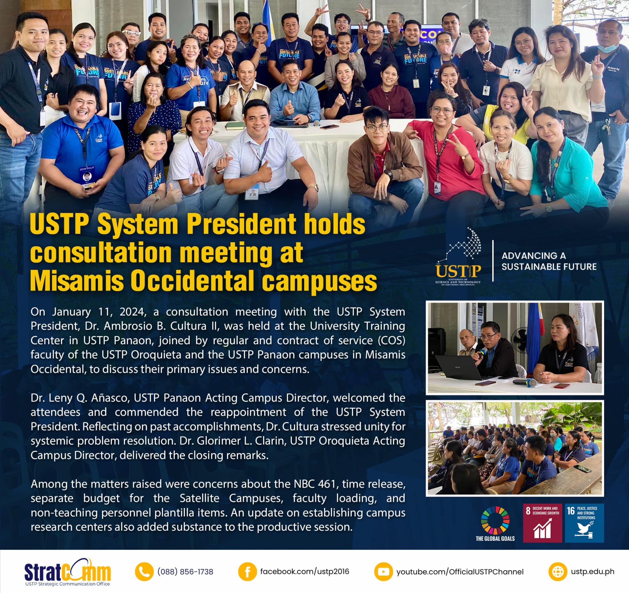 USTP System President Holds Consultation Meeting At Misamis Occidental ...