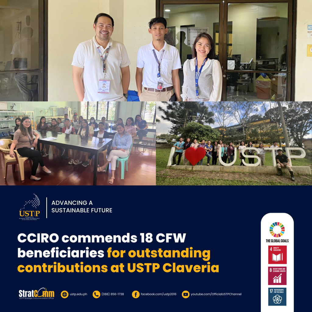 CCIRO commends 18 CFW beneficiaries for outstanding contributions at USTP Claveria